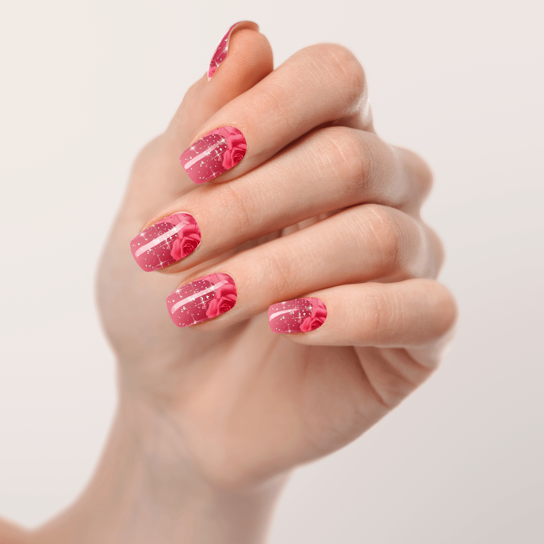 UV Gel: Glitter Rose Ombré