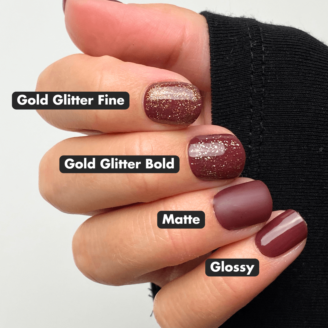 UV Top Coat: Gold Glitter Fine