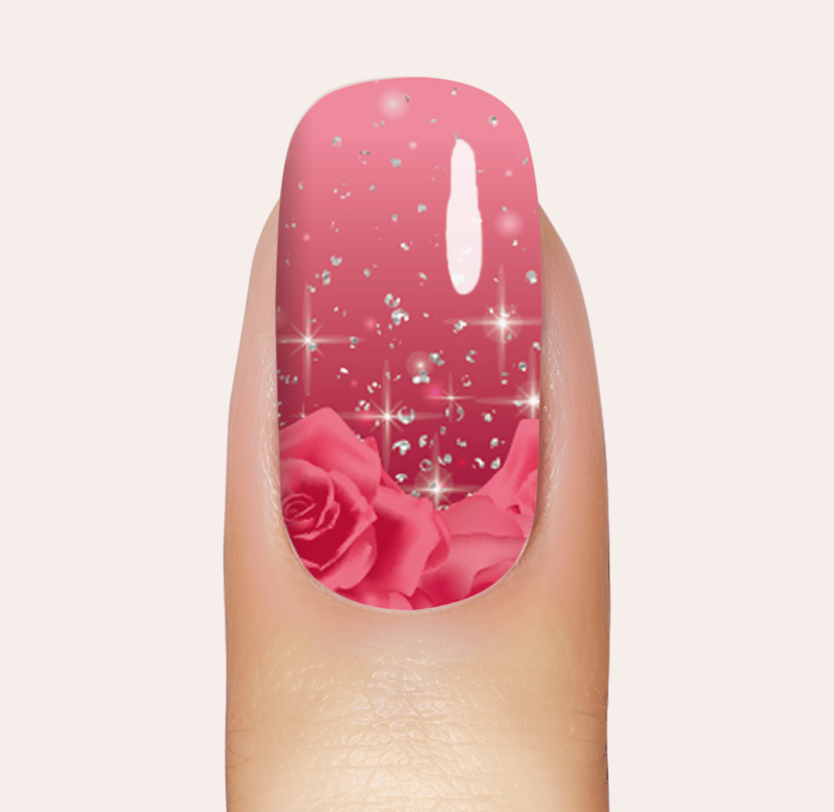 UV Gel: Glitter Rose Ombré