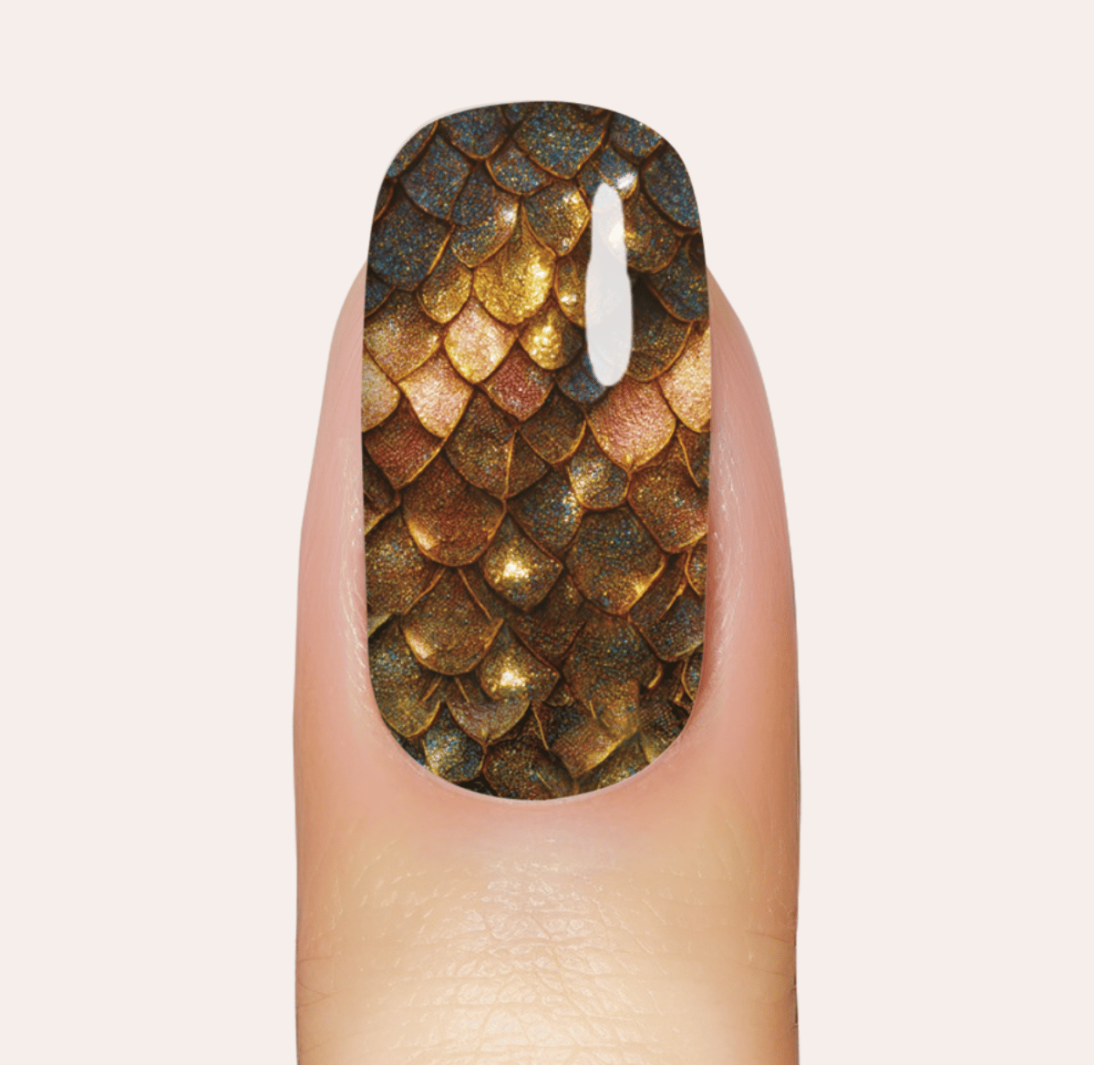 UV Gel: Golden Dragon Rider