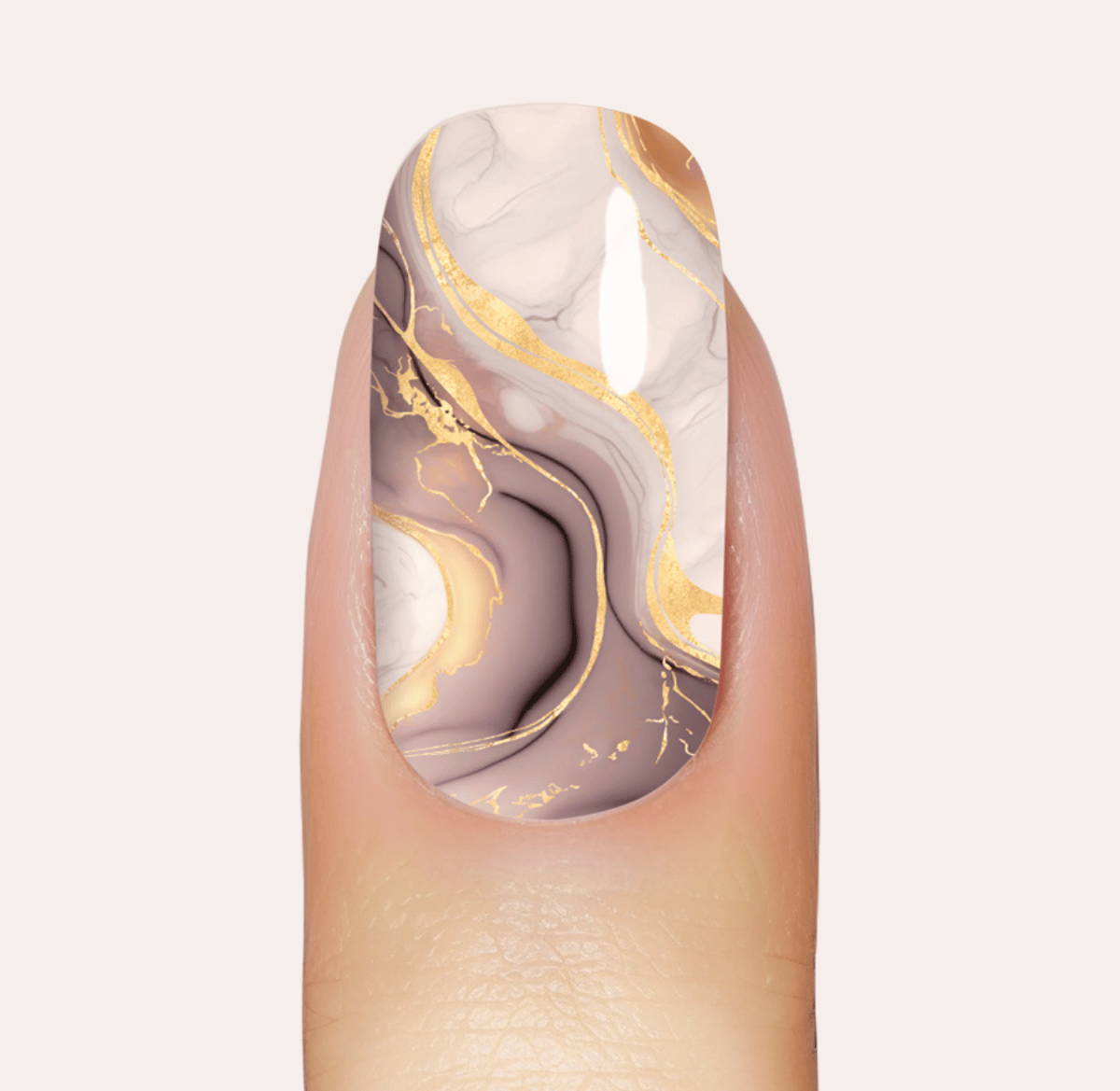 UV Gel: Mocha Mousse Marble