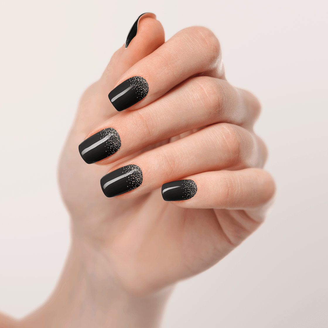 UV Gel: Midnight Gold Ombré